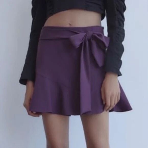 ✨Zara Purple Bermuda Mini Sz Medium Skort✨ - Picture 2 of 7
